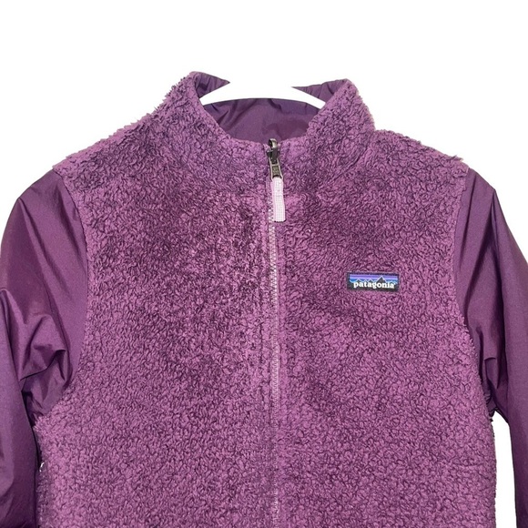 Patagonia Kids Reversible Sherpa Zip Up Jacket Size L - Picture 9 of 9